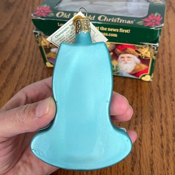 Old World Christmas “Congratulations” Champagne Glasses & confetti Ornament NWT - Picture 5 of 7